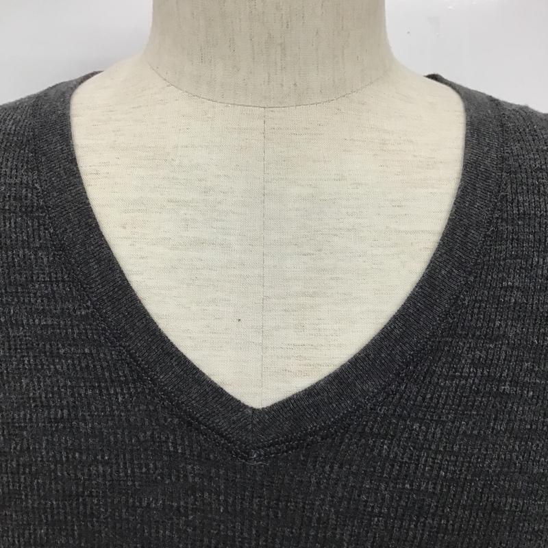 ビームス ハート BEAMS HEART Tシャツ 長袖 42-14-0045-152 Vネック L 無地 チャコールグレー / チャコールグレー /  メンズ USED 古着 中古 10094565