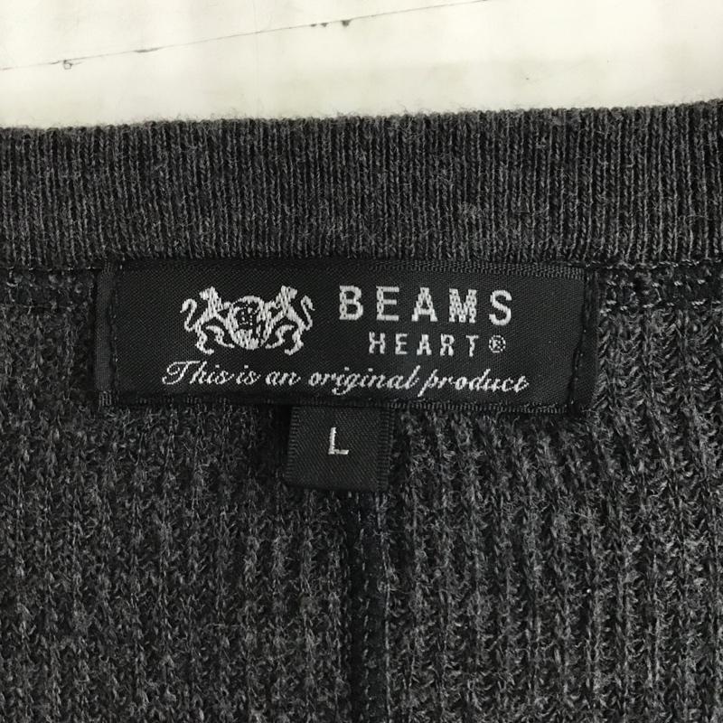 ビームス ハート BEAMS HEART Tシャツ 長袖 42-14-0045-152 Vネック L 無地 チャコールグレー / チャコールグレー /  メンズ USED 古着 中古 10094565