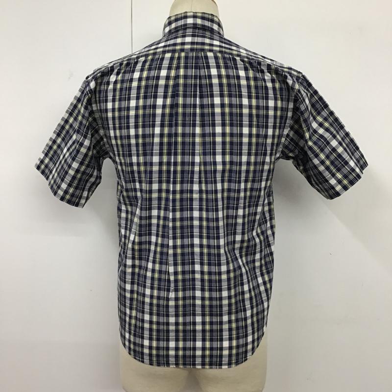 ポロバイラルフローレン Polo by RALPH LAUREN シャツ、ブラウス 半袖 コットン ボタンダウン チェック M ワンポイント 灰 / グレー / X 黄 / イエロー / X 紺 / ネイビー /  メンズ USED 古着 中古 10094570