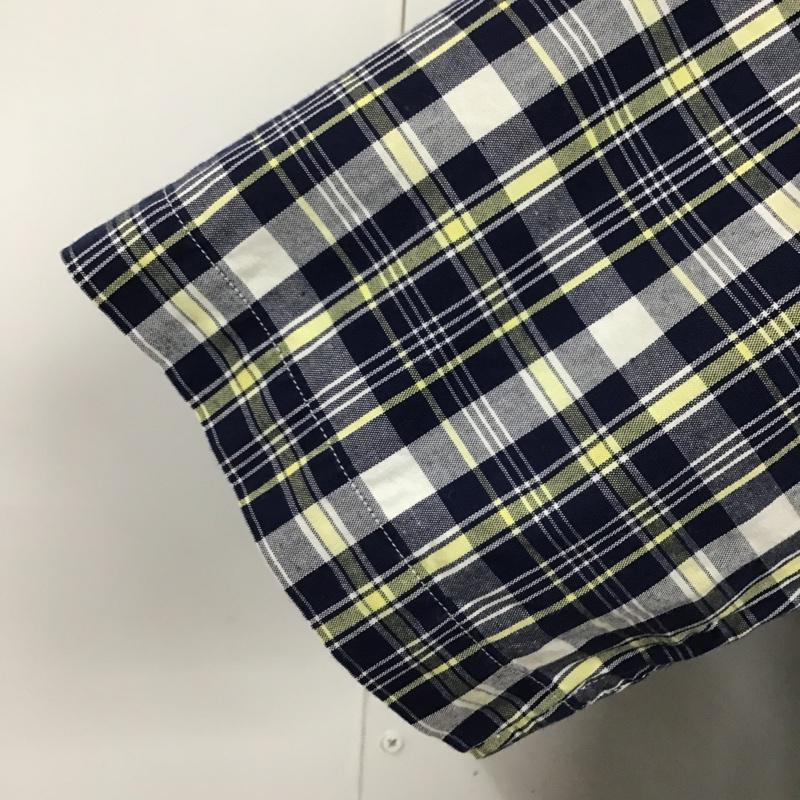 ポロバイラルフローレン Polo by RALPH LAUREN シャツ、ブラウス 半袖 コットン ボタンダウン チェック M ワンポイント 灰 / グレー / X 黄 / イエロー / X 紺 / ネイビー /  メンズ USED 古着 中古 10094570