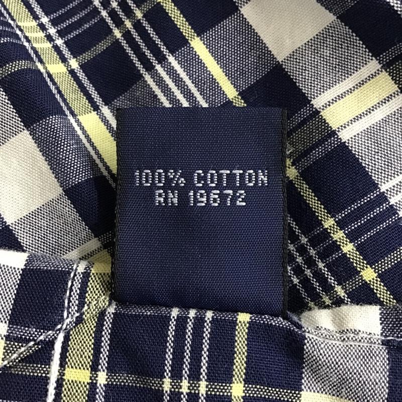ポロバイラルフローレン Polo by RALPH LAUREN シャツ、ブラウス 半袖 コットン ボタンダウン チェック M ワンポイント 灰 / グレー / X 黄 / イエロー / X 紺 / ネイビー /  メンズ USED 古着 中古 10094570