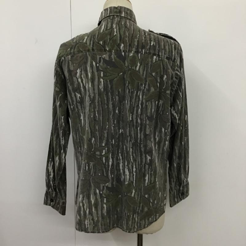 古着 USED シャツ、ブラウス 長袖 ミリタリー 8 総柄 茶 / ブラウン / X 灰 / グレー / X 黒 / ブラック / X 緑 / グリーン /  メンズ USED 古着 中古 10094584