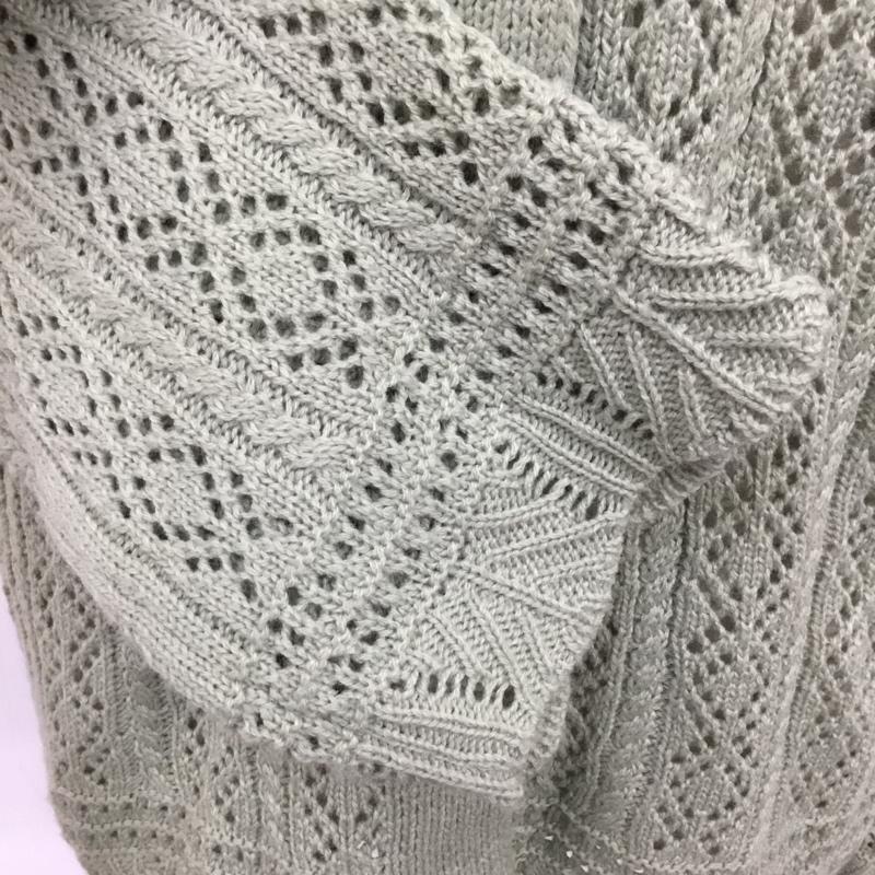 エヘカソポ ehka sopo カーディガン 長袖 1608036 透かし編み M  薄緑 / ライトグリーン /  レディース USED 古着 中古 10094595