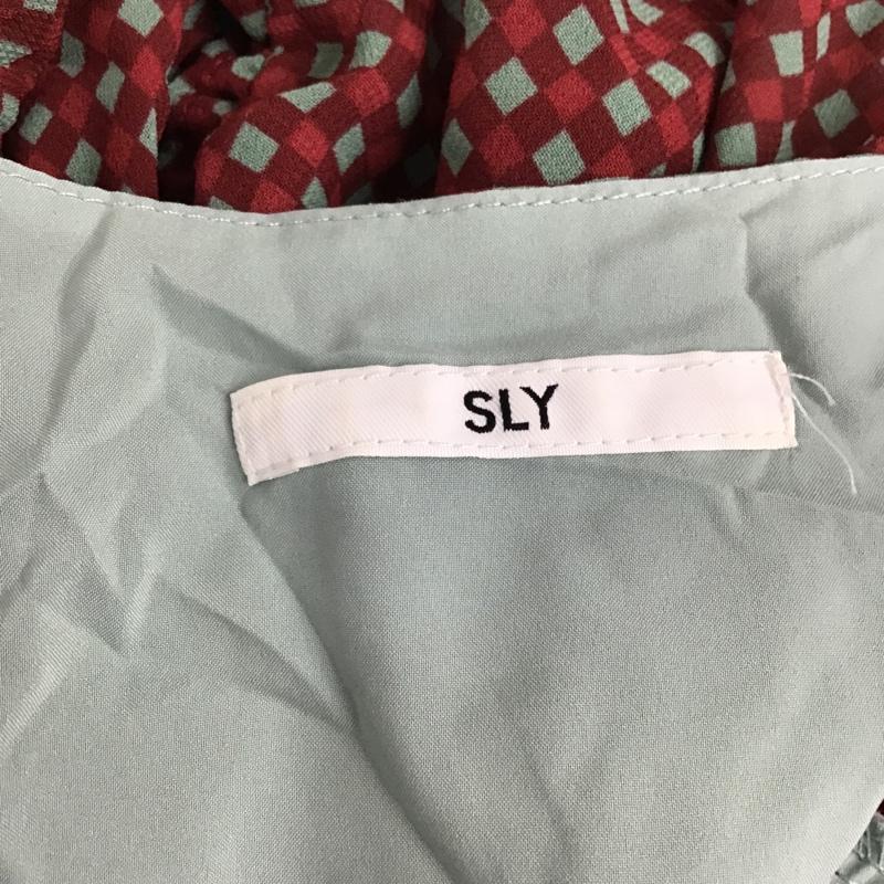 スライ SLY ワンピース ロングスカート 030AAM33-0260 カシュクール 1 チェック ボルドー / ボルドー / X 薄緑 / ライトグリーン /  レディース USED 古着 中古 10094660