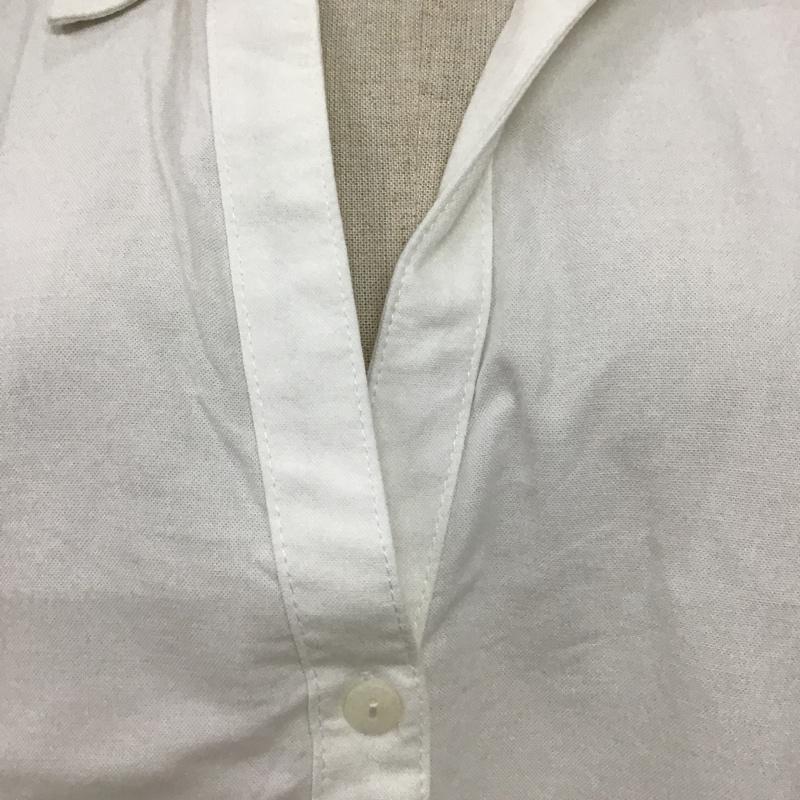 ザラ ZARA ワンピース ひざ丈スカート 2287 355 250 スキッパー ティアード L 無地 白 / ホワイト /  レディース USED 古着 中古 10094689