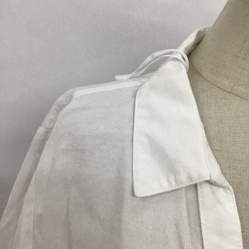 ザラ ZARA ワンピース ひざ丈スカート 2287 355 250 スキッパー ティアード L 無地 白 / ホワイト /  レディース USED 古着 中古 10094689