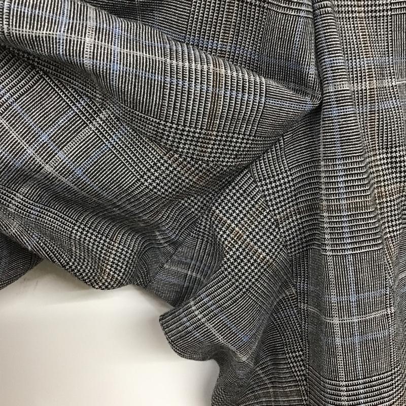 ステュディオス STUDIOUS パンツ スラックス 108241006 タック入り 2 チェック 灰 / グレー / X 白 / ホワイト / X 黒 / ブラック / X 水色 / ライトブルー /  メンズ USED 古着 中古 10094732