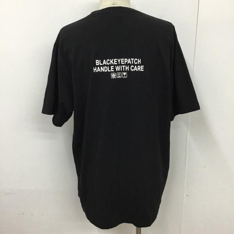 ブラックアイパッチ Black eye patch カットソー 半袖 半袖カットソー プリントTシャツ XL ロゴ、文字 黒 / ブラック /  メンズ USED 古着 中古 10094743