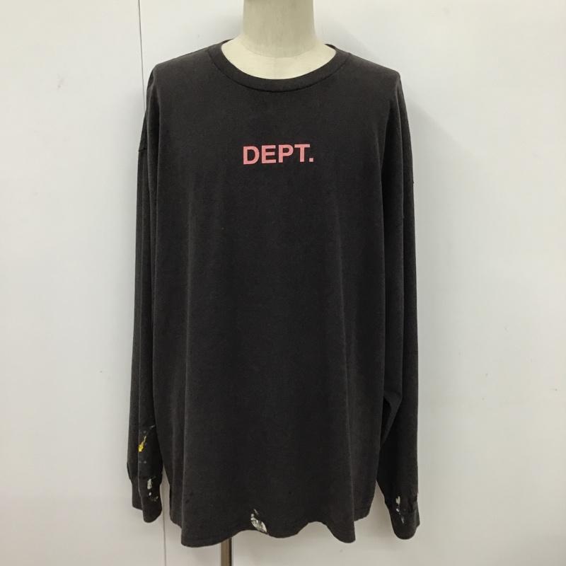 デプト DEPT カットソー 長袖 長袖カットソー オーバーサイズカットソー プリントTシャツ XXL プリント 黒 / ブラック /  メンズ USED 古着 中古 10094749