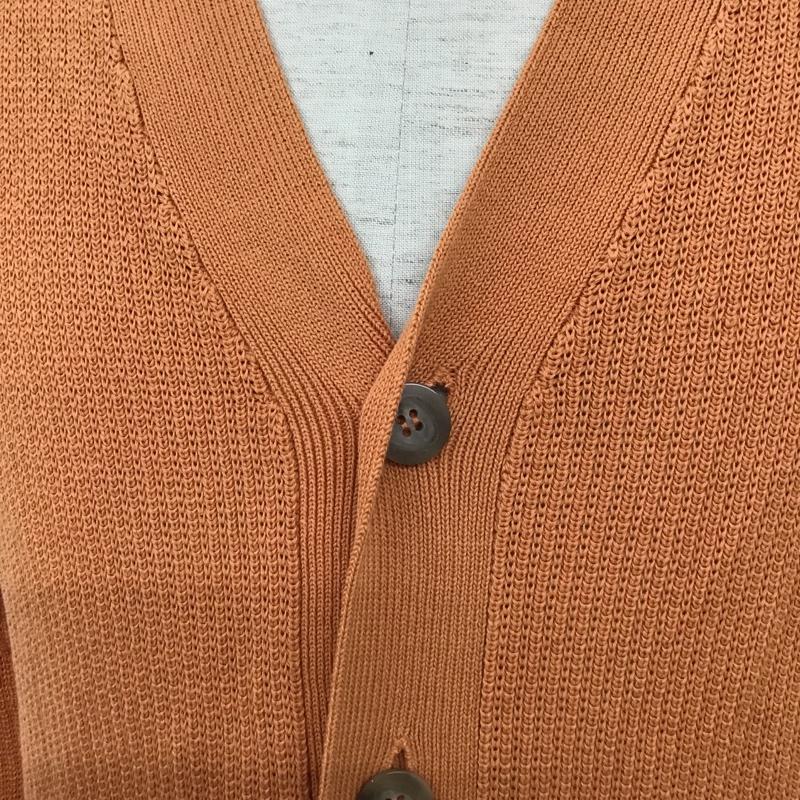 ロンハーマン Ron Herman カーディガン 長袖 612080049-1071 Vネック コットン S 無地 橙 / オレンジ /  メンズ USED 古着 中古 10094750