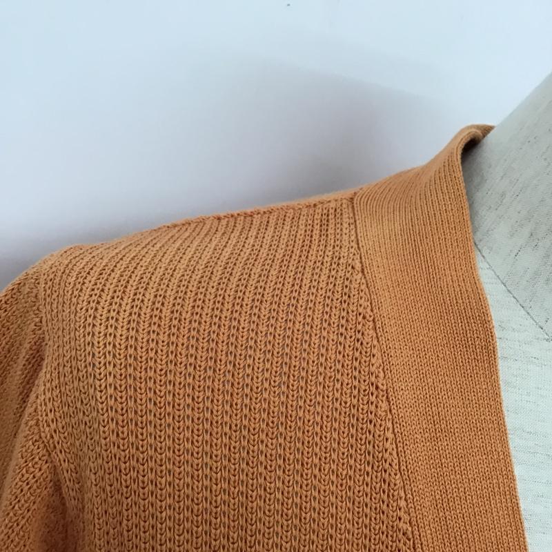 ロンハーマン Ron Herman カーディガン 長袖 612080049-1071 Vネック コットン S 無地 橙 / オレンジ /  メンズ USED 古着 中古 10094750