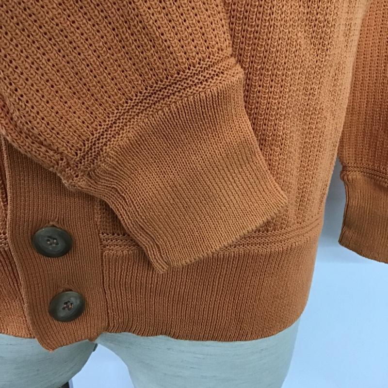 ロンハーマン Ron Herman カーディガン 長袖 612080049-1071 Vネック コットン S 無地 橙 / オレンジ /  メンズ USED 古着 中古 10094750