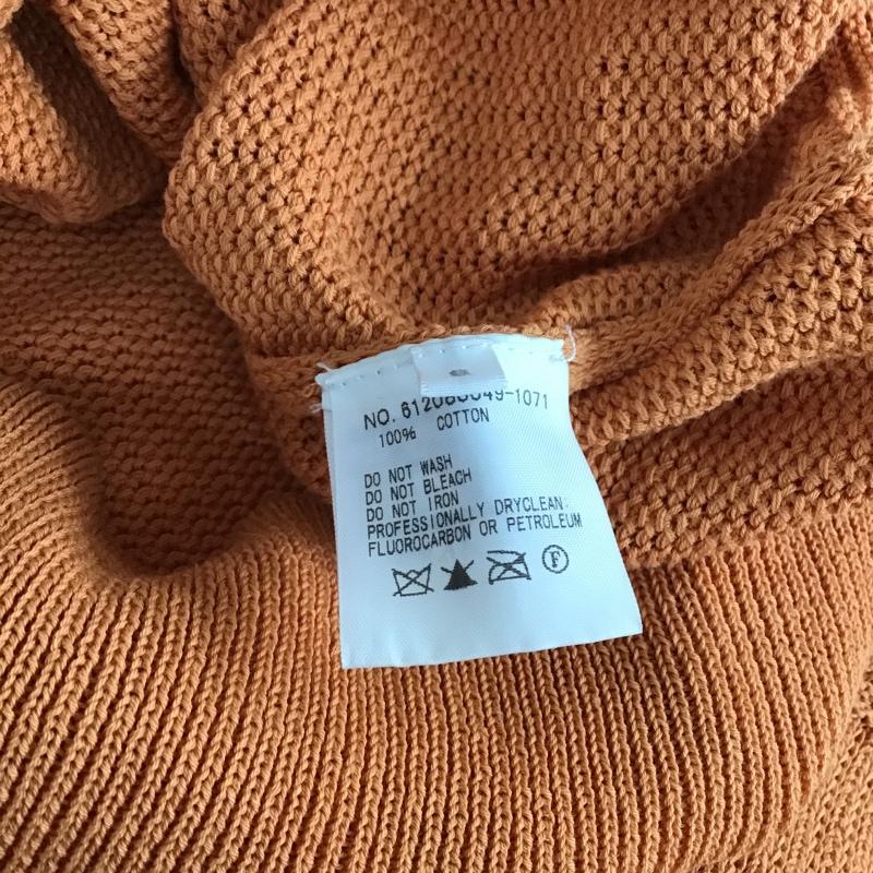 ロンハーマン Ron Herman カーディガン 長袖 612080049-1071 Vネック コットン S 無地 橙 / オレンジ /  メンズ USED 古着 中古 10094750