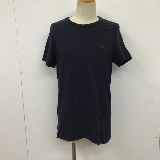 トミーヒルフィガー TOMMY HILFIGER Tシャツ 半袖 クルーネック S ワンポイント 紺 / ネイビー /  メンズ USED 古着 中古 10094766