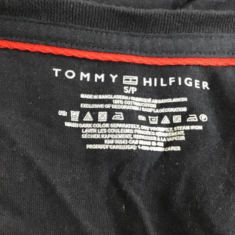 トミーヒルフィガー TOMMY HILFIGER Tシャツ 半袖 クルーネック S ワンポイント 紺 / ネイビー /  メンズ USED 古着 中古 10094766