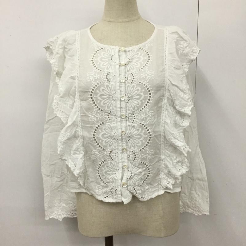 ザラウーマン ZARA WOMAN カットソー 長袖 6895 244 251 フリル S 刺繍 白 / ホワイト /  レディース USED 古着 中古 10094777