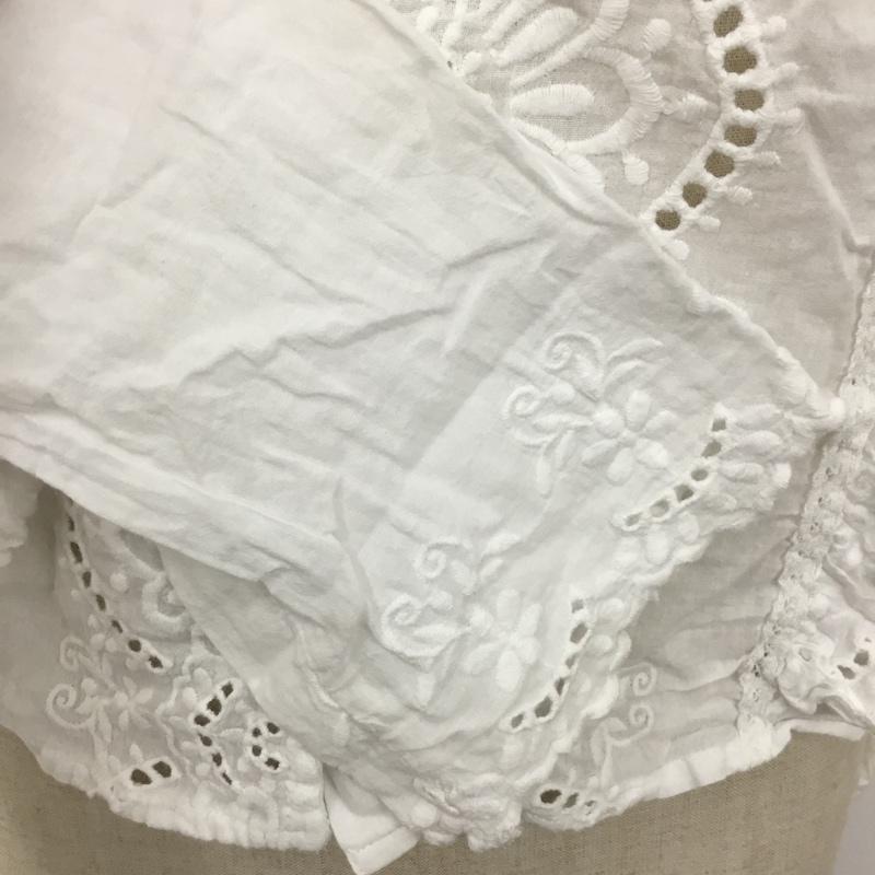 ザラウーマン ZARA WOMAN カットソー 長袖 6895 244 251 フリル S 刺繍 白 / ホワイト /  レディース USED 古着 中古 10094777