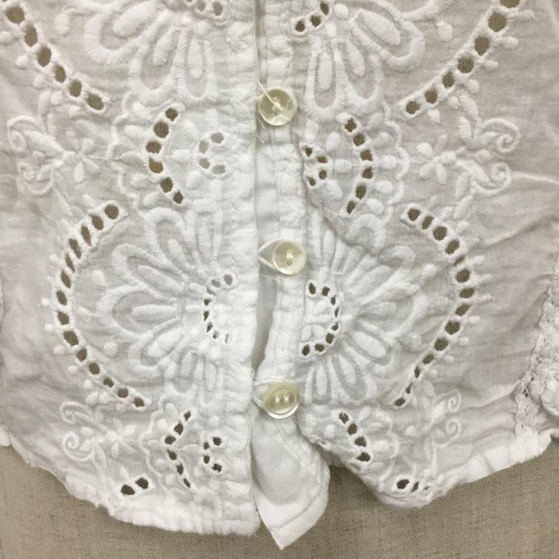 ザラウーマン ZARA WOMAN カットソー 長袖 6895 244 251 フリル S 刺繍 白 / ホワイト /  レディース USED 古着 中古 10094777