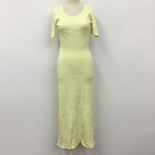 ザラ ZARA ワンピース ロングスカート 3471 004 570 リブ M 無地 黄 / イエロー /  レディース USED 古着 中古 10094781