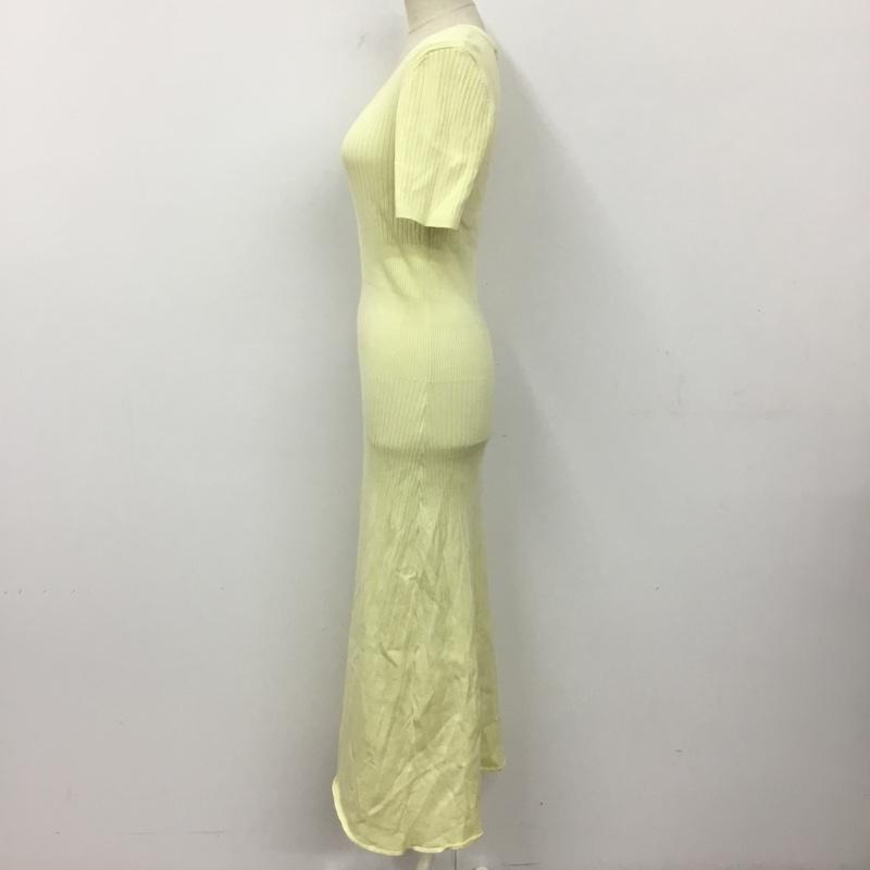 ザラ ZARA ワンピース ロングスカート 3471 004 570 リブ M 無地 黄 / イエロー /  レディース USED 古着 中古 10094781
