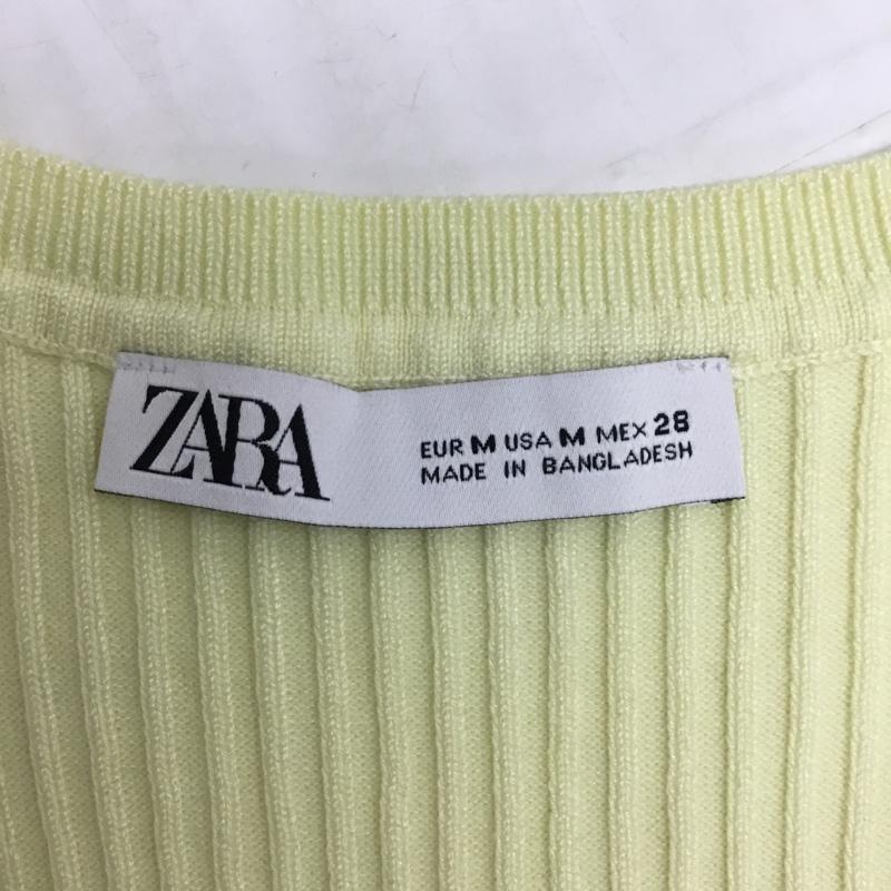 ザラ ZARA ワンピース ロングスカート 3471 004 570 リブ M 無地 黄 / イエロー /  レディース USED 古着 中古 10094781