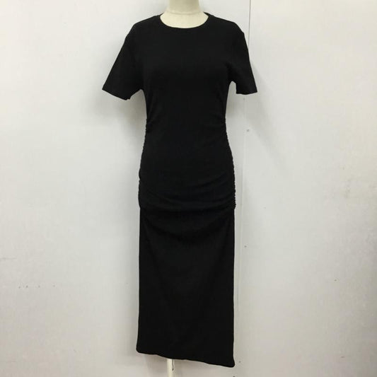ザラ ZARA ワンピース ロングスカート 4424 301 800 リブ シャーリグ M 無地 黒 / ブラック /  レディース USED 古着 中古 10094783