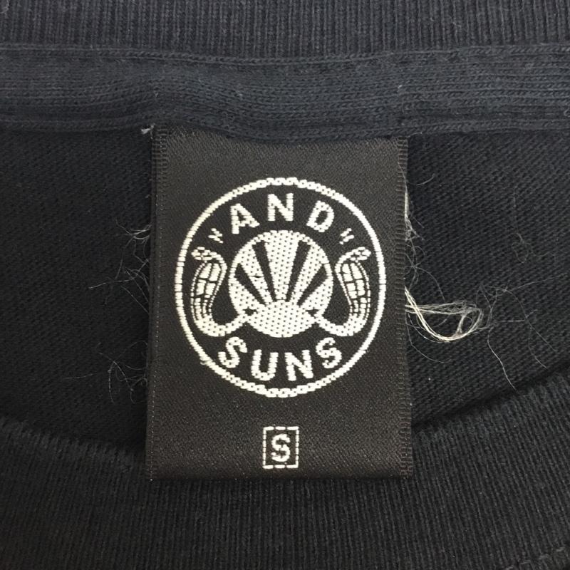 アンドサンズ ANDSUNS カットソー 長袖 長袖カットソー プリントTシャツ 長袖カットソー S プリント 黒 / ブラック /  メンズ USED 古着 中古 10094819