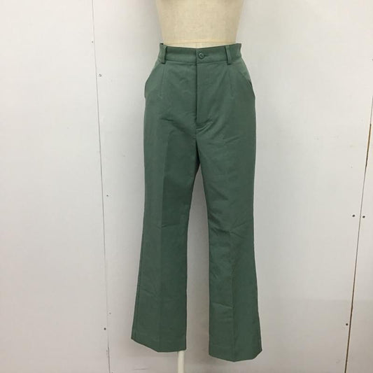 スライ SLY パンツ スラックス 030DAM31-7070 LIGHTCOLORHWパンツ ストレートパンツ センタータックパンツ スラックス 1 無地 緑 / グリーン /  レディース USED 古着 中古 10094865