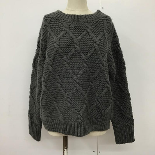 ナノアンドコー nano&co ニット、セーター 長袖 NL73KT4566KF クルーネック FREE  灰 / グレー /  レディース USED 古着 中古 10094882