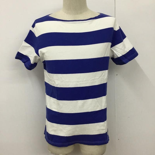 オーシバル ORCIVAL Tシャツ 半袖 16S-NW-001 ボートネック ボーダー 3 ワンポイント 白 / ホワイト / X 青 / ブルー /  メンズ USED 古着 中古 10094963