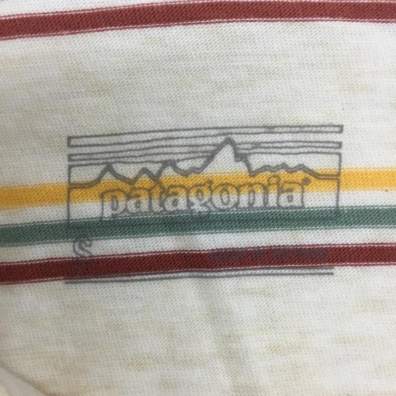 パタゴニア patagonia ポロシャツ 半袖 STY53250SP20 S ボーダー柄 ベージュ / ベージュ / X 黄 / イエロー / X 緑 / グリーン / X 茶 / ブラウン /  メンズ USED 古着 中古 10094964