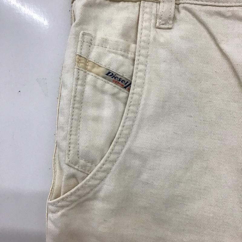 ディーゼル DIESEL パンツ ショートパンツ ロールアップ 30 プリント アイボリー / アイボリー /  メンズ USED 古着 中古 10094968