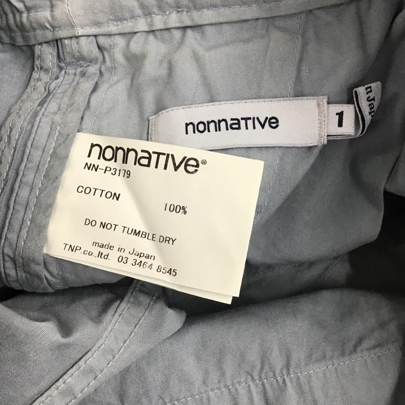 ノンネイティブ nonnative パンツ ショートパンツ NN-P3179 FARMER EASY SHORTS COTTON TYPEWRITER OVERDYED 1 無地 水色 / ライトブルー /  メンズ USED 古着 中古 10094982