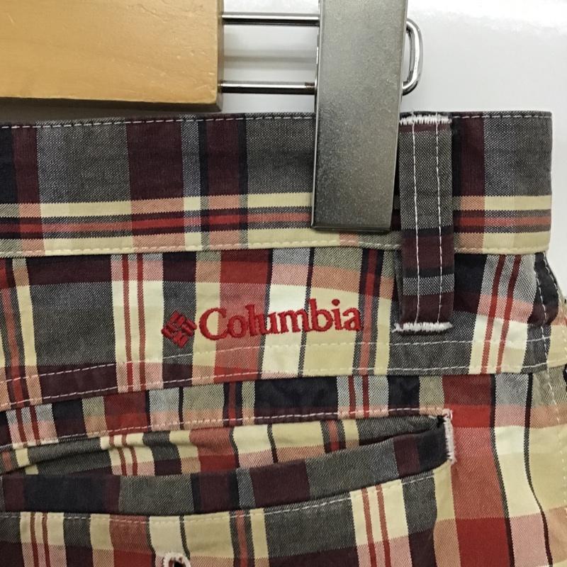 コロンビア Columbia パンツ ショートパンツ 110 PM4211 コットン ハーフパンツ チェック 32 ロゴ、文字 マルチカラー / マルチカラー /  メンズ USED 古着 中古 10094983