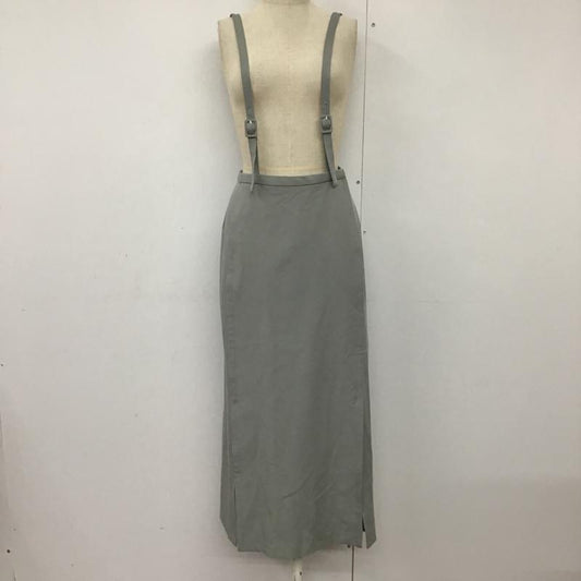 アーバンリサーチ URBAN RESEARCH スカート ロングスカート WH05-25N004 サスペンダー バックスリット ストレッチ FREE 無地 灰 / グレー /  レディース USED 古着 中古 10094993
