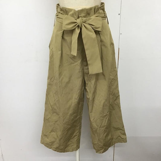 ナノベース nano base ボトムス ボトムス BM73LP0124EF ワイドパンツ ハイウエスト 36 無地 ベージュ / ベージュ /  レディース USED 古着 中古 10095018