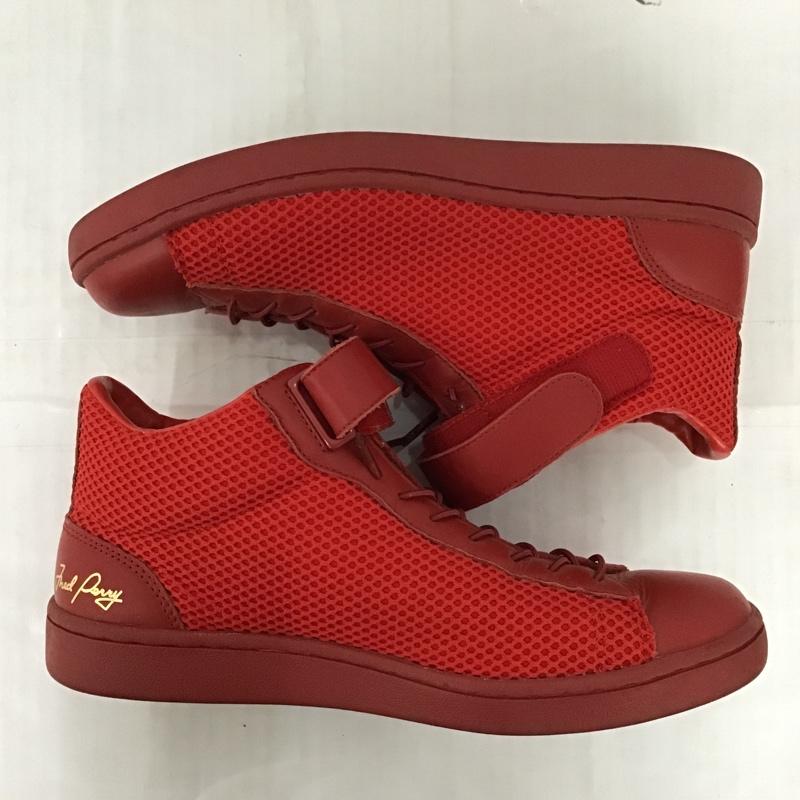 フレッドペリー FRED PERRY スニーカー スニーカー F29605 Breaux Mid Mesh UK7 ロゴ、文字 赤 / レッド /  メンズ USED 古着 中古 10095033