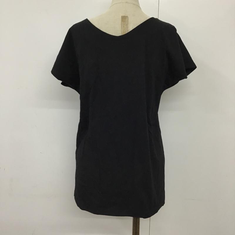 ナノベース nano base カットソー 半袖 BM72TT0966CO 刺繍 FREE 花柄 黒 / ブラック /  レディース USED 古着 中古 10095057