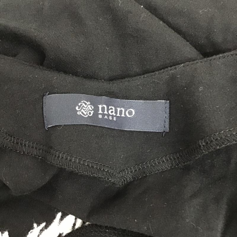 ナノベース nano base カットソー 半袖 BM72TT0966CO 刺繍 FREE 花柄 黒 / ブラック /  レディース USED 古着 中古 10095057