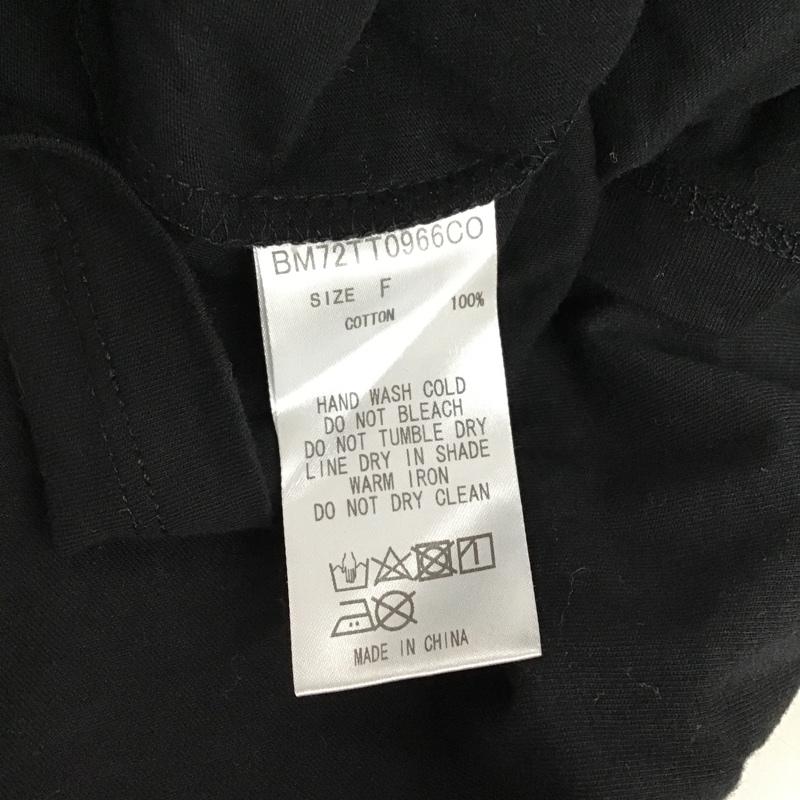 ナノベース nano base カットソー 半袖 BM72TT0966CO 刺繍 FREE 花柄 黒 / ブラック /  レディース USED 古着 中古 10095057