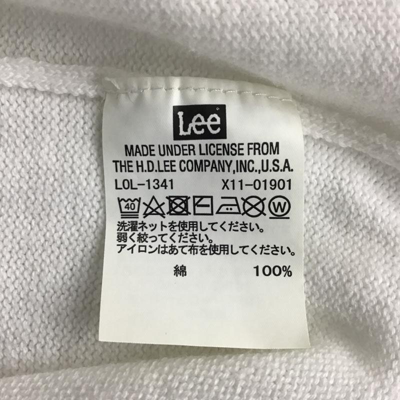 リー Lee ポロシャツ 半袖 半袖カットソー 半袖ポロシャツ M ロゴ、文字 白 / ホワイト /  メンズ USED 古着 中古 10095078