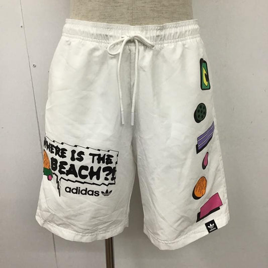 アディダス adidas パンツ ショートパンツ CE2266 スイムショーツ ハーフパンツ XL プリント 白 / ホワイト /  メンズ USED 古着 中古 10095094