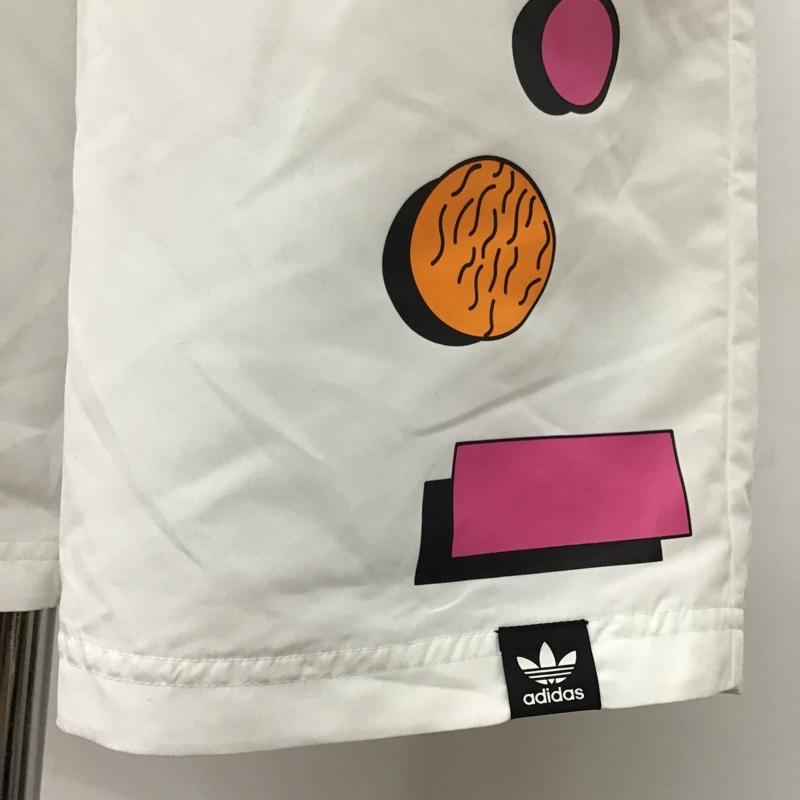 アディダス adidas パンツ ショートパンツ CE2266 スイムショーツ ハーフパンツ XL プリント 白 / ホワイト /  メンズ USED 古着 中古 10095094