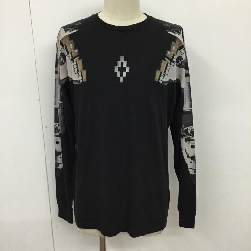 マルセロ・バーロン MARCELO BURLON カットソー 長袖 長袖カットソー プリントTシャツ クルーネックカットソー XS プリント 黒 / ブラック /  メンズ USED 古着 中古 10095125