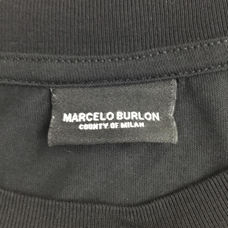 マルセロ・バーロン MARCELO BURLON カットソー 長袖 長袖カットソー プリントTシャツ クルーネックカットソー XS プリント 黒 / ブラック /  メンズ USED 古着 中古 10095125