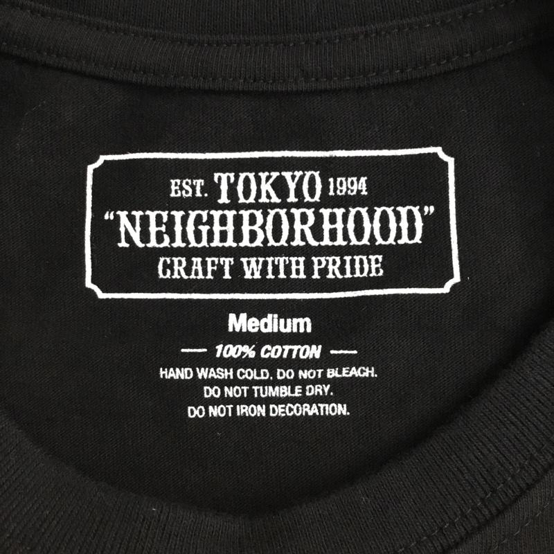 ネイバーフッド NEIGHBORHOOD カットソー 長袖 長袖カットソー プリントTシャツ クルーネックカットソー ロングスリーブカットソー M プリント 黒 / ブラック /  メンズ USED 古着 中古 10095132