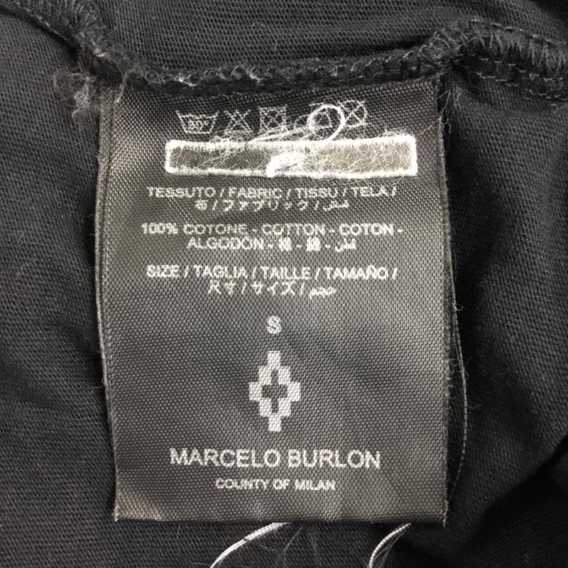 マルセロ・バーロン MARCELO BURLON Tシャツ 半袖 半袖カットソー プリントTシャツ クルーネックシャツ WINGST-SHIRT フェザープリントTシャツ S プリント 黒 / ブラック /  メンズ USED 古着 中古 10095170