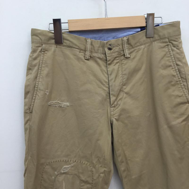 ラルフローレン RALPHLAUREN パンツ チノパン The Polo Chino Stretch Twill リペア加工 L30 30インチ 刺繍 ベージュ / ベージュ /  メンズ USED 古着 中古 10095229