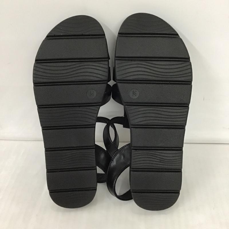 グローバルワーク GLOBAL WORK サンダル サンダル 前開きグルカサンダル M 無地 黒 / ブラック /  レディース USED 古着 中古 10095333