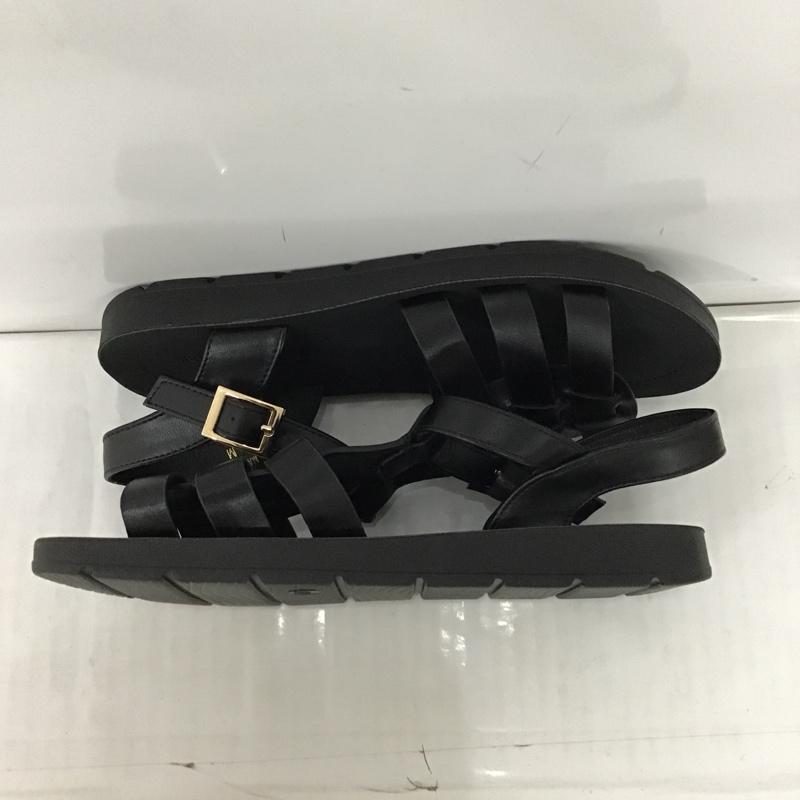グローバルワーク GLOBAL WORK サンダル サンダル 前開きグルカサンダル M 無地 黒 / ブラック /  レディース USED 古着 中古 10095333